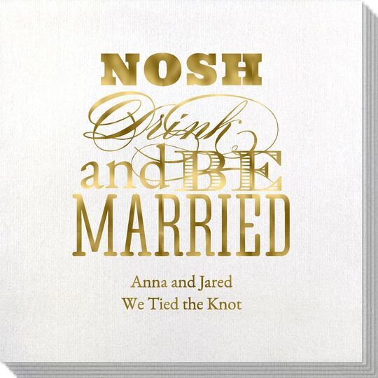 Nosh Drink and Be Married Bamboo Luxe Napkins